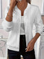Texture Zip Up Long Sleeve Jacket