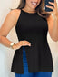 Plus Size Slit Round Neck Cami