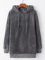 Full Size Half Zip Drawstring Fleece Hoodie Plus Size