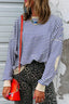 Striped Round Neck Dropped Shoulder Sweatshirt