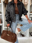 Leather Zip Up Jacket