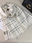 100% Wool Raw Hem Plaid Scarf