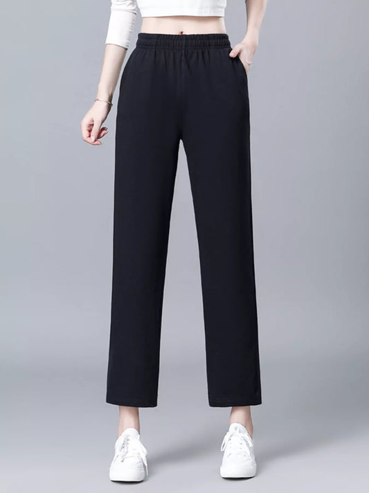 Elastic Waist Loose Fit Pants