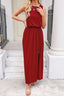 Slit Round Neck Sleeveless Dress