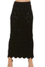 ADORA Scallop Trim Detail Knit Skirt