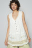 POL Embroidered Lace Detail V-Neck Sleeveless Top