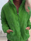 Full Size Zip Up Turtleneck Long Sleeve Winter Coat Plus Size