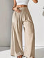 Smocked Waist Wide Leg Pants
