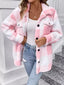 Plaid Fleece Button-Up Outerwear