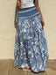 Printed Tiered Maxi Skirt