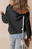 Drawstring Studded Long Sleeve Hoodie