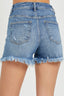 RISEN Full Size High Rise Raw Hem Denim Shorts