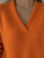 Full Size V-Neck Long Sleeve Sweater Plus Size