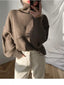 Full Size Oversized Turtleneck Ribbed Knit Sweater Plus Size