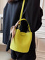 Leather Bucket Crossbody Bag