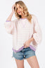 Ces Femme Striped Round Neck Drop Shoulder Sweatshirt