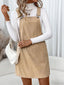 Corduroy Overall Dress with Pocket