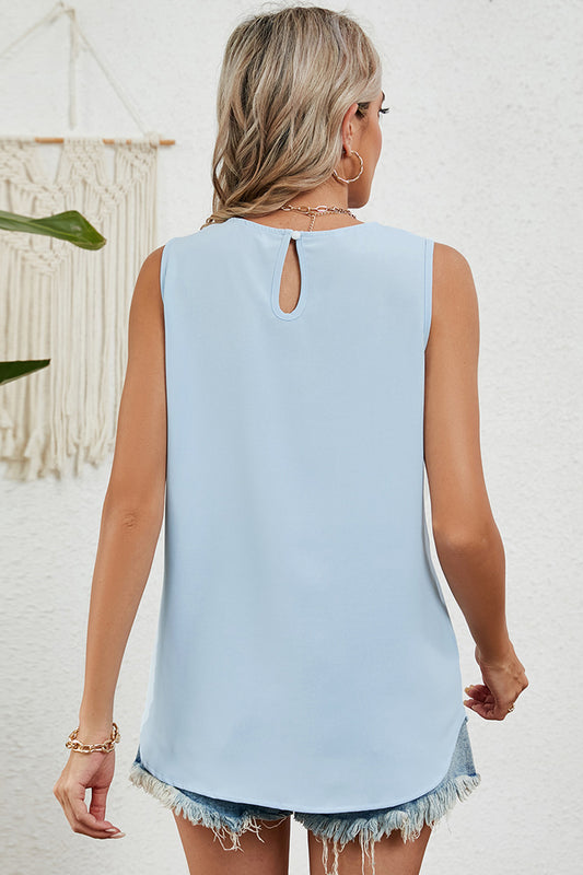 Ruched Round Neck Tank