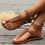 Double Buckle Toe Post Flats Sandals