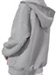 Drawstring Zip Up Dropped Shoulder Hoodie