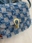 Checkered Raw Hem Adjustable Strap Crossbody Bag