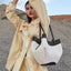 Two-Tone Leather Handbag