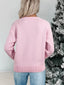 Christmas Ginger Bread Man Round Neck Casual Sweater