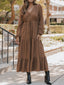 V-Neck Balloon Sleeve Tiered Dress