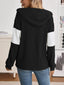 Drawstring Color Block Zip Up Outerwear