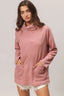 BiBi Piper Rib Double Pocket Turtle Neck Sweater