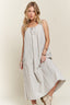 ADORA Drawstring Slit Back Cargo Dress