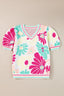 Flower V-Neck Puff Sleeve Sweater