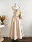 Square Neck Sleeveless A-Line Dress