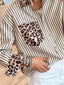 Leopard Striped Button Up Shirt