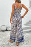Bohemian Print Wide Leg Jumpsuit