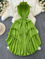 Ruffled Tiered Sleeveless Midi Dress