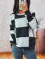 Color Block Round Neck Sweater