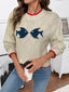 Fish Pattern Round Neck Sweater