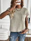 Round Neck Short Sleeve Casual Sweater