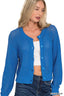 Zenana Button Down Lightweight Crochet Cardigan Sweater