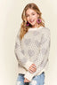 ADORA Sequins Accent Heart Sweater