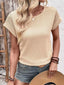 Waffle Knit Short Sleeve T-Shirt