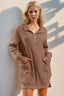 Double Take Waffle Long Sleeve Mini Dress with Pockets