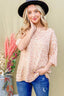 And The Why Leopard Foil Printed Half Sleeve Summer Sweater