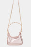 Fame Star Button Trim Hobo Handbag