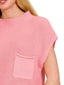 Zenana Mock Neck Short Sleeve Sweater