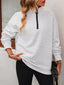 Quarter Zip Dropped Shoulder Sweatshirt