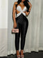 Two-Tone Backless Cami Jumpsuit