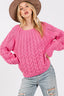 SAGE + FIG Cable-Knit Long Sleeve Sweater