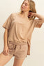 HYFVE Round Neck Short Sleeve Washed T-Shirt